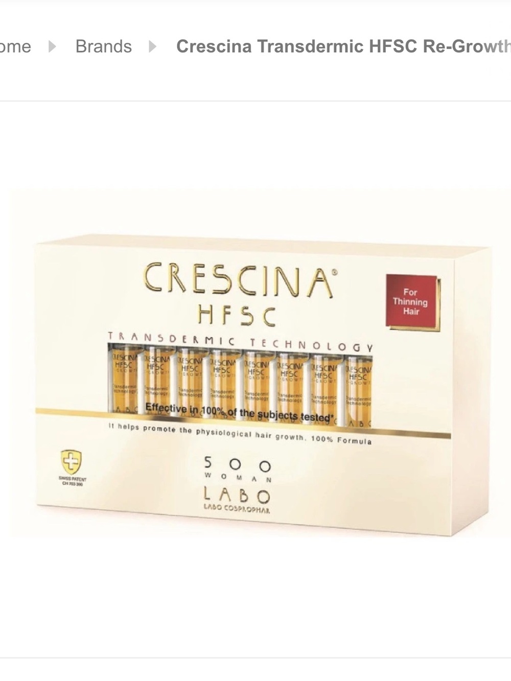 💄Crescina Transdermic HFSC 500 Woman hair growth treatments